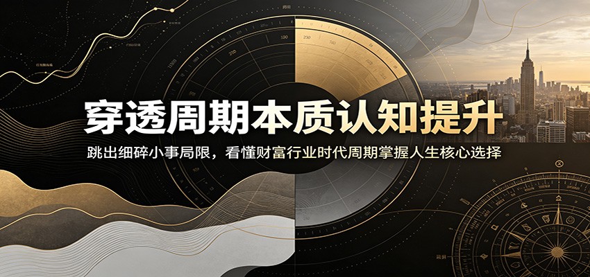 穿透周期本质认知提升:跳出细碎小事局限,看懂财富行业时代周期掌握人生核心选择-777网创网