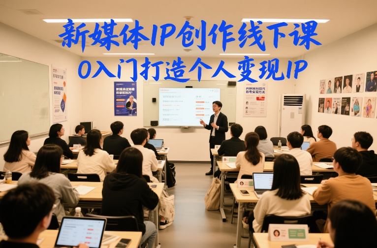 新媒体IP创作线下课，0入门打造个人变现IP-777网创网