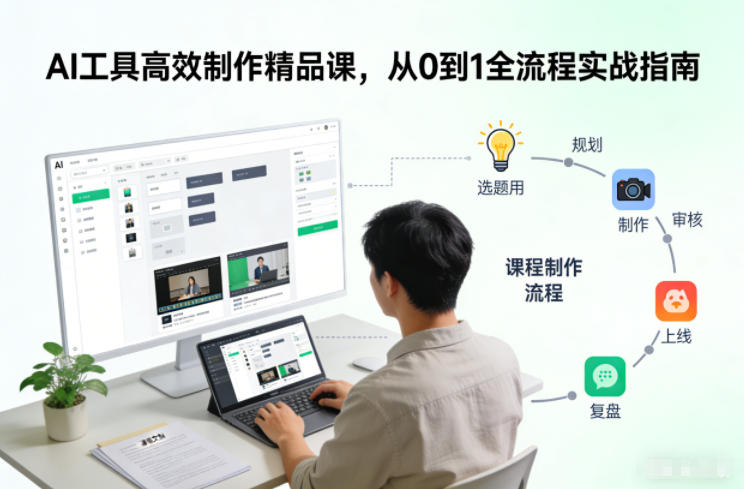 AI工具高效制作精品课，从0到1全流程实战指南-777网创网