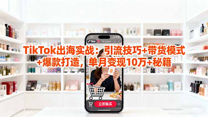 「TikTok出海实战」引流技巧+带货模式+爆款打造,单月变现10万+秘籍-777网创网