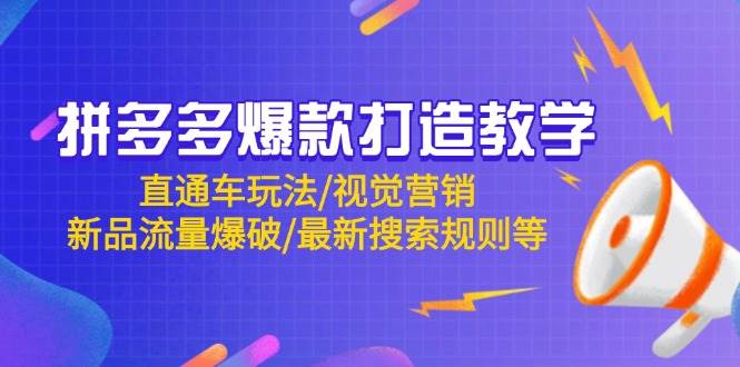 （14681期）拼多多爆款打造教学：直通车玩法/视觉营销/新品流量爆破/最新搜索规则等-777网创网