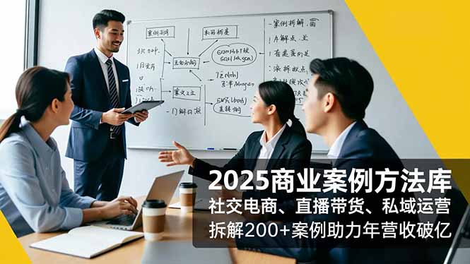 2025商业案例方法库,社交电商、直播带货、私域运营,拆解200+案例助力年营收破亿-777网创网