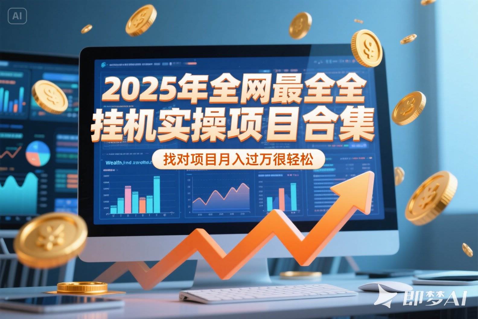 (15303期)2025年挂机实操项目实操演练,挂机类型,AI直播类型,轻资产创业类型…-777网创网