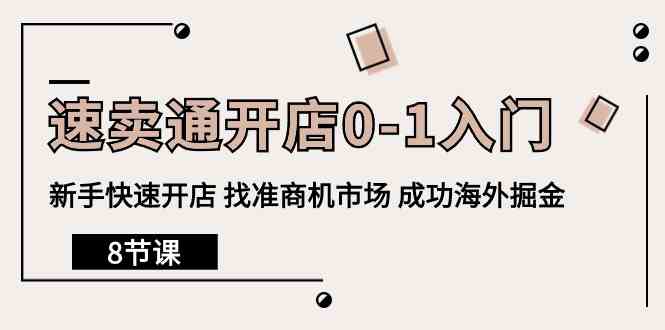 （10126期）速卖通开店0-1入门，新手快速开店 找准商机市场 成功海外掘金（8节课）-777网创网