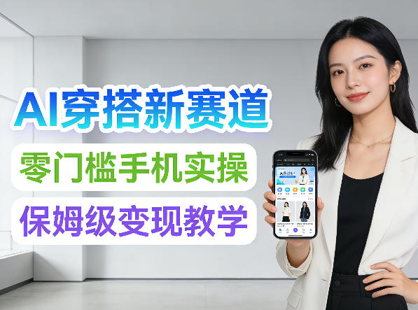 2026年AI穿搭新赛道,零门槛手机实操,保姆级变现教学-777网创网