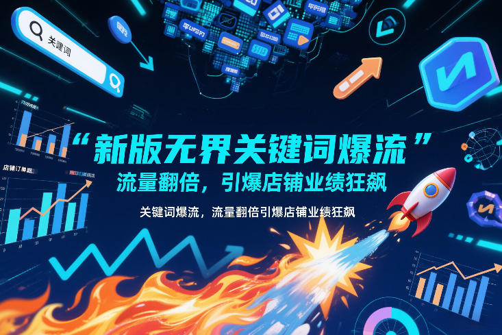 新版无界关键词爆流，流量翻倍，引爆店铺业绩狂飙-777网创网