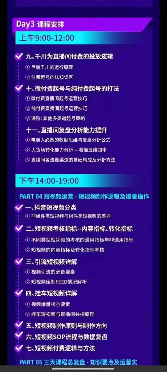 抖音整体经营策略，各种起号选品等，录音加字幕总共17小时-777网创网