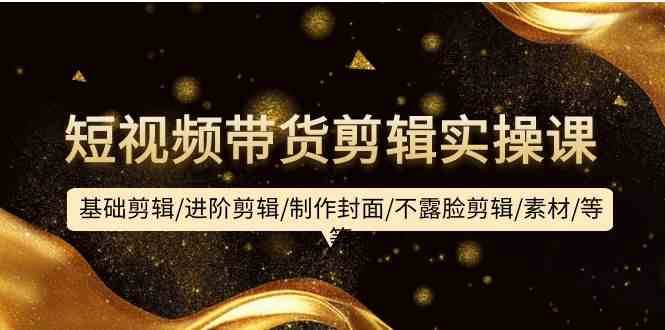 (9887期)短视频带货剪辑实操课:基础剪辑/进阶剪辑/制作封面/不露脸剪辑/素材/等等-777网创网