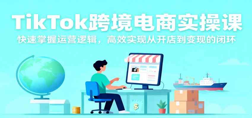 TikTok跨境电商实操课，快速掌握运营逻辑，高效实现从开店到变现的闭环-777网创网
