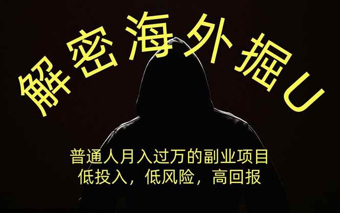 （19841期）解密海外掘U，普通人月入过万的副业项目，低投入、低风险高回报，没有之一-777网创网