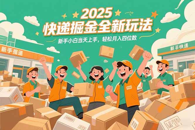 （15244期）2025快递掘金全新玩法，新手小白当天上手，轻松月入四位数！-777网创网