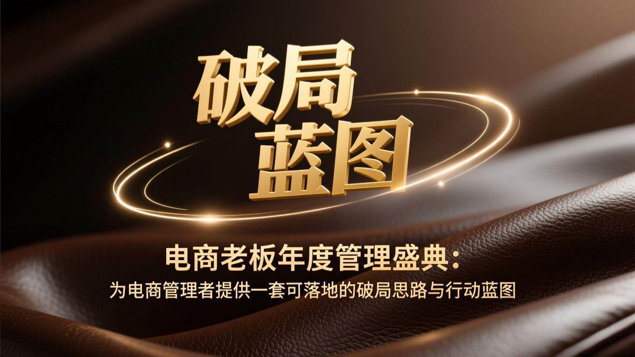 电商老板年度管理盛典:为电商管理者提供一套可落地的破局思路与行动蓝图-777网创网