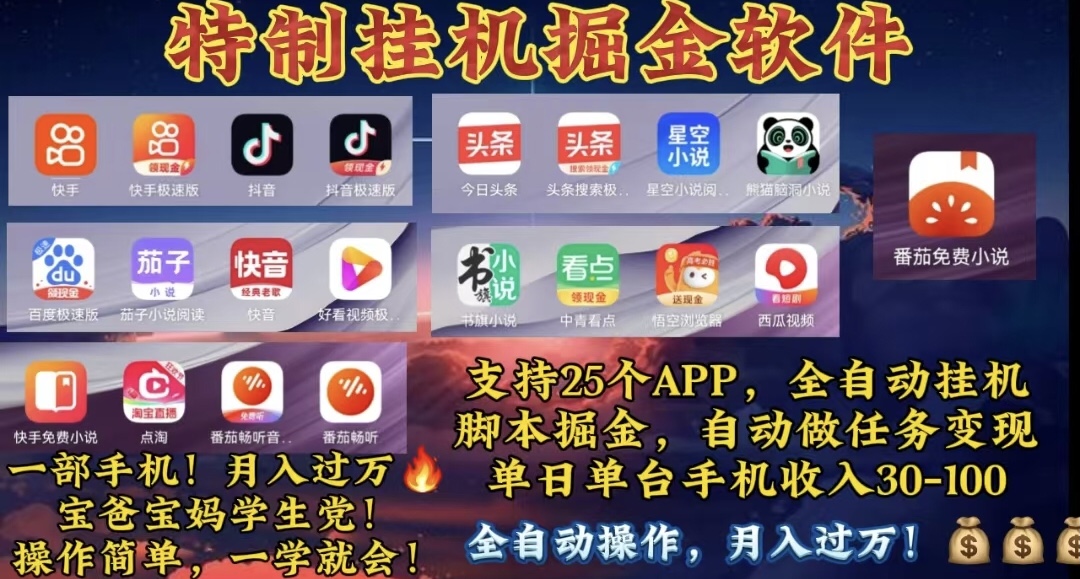 （10703期）月入过万 24小时全自动无脑挂机，操作简单！-777网创网