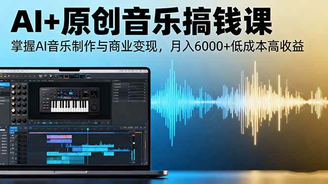 （16324期）AI+原创音乐搞钱课：掌握AI音乐制作与商业变现，月入6000+低成本高收益-777网创网