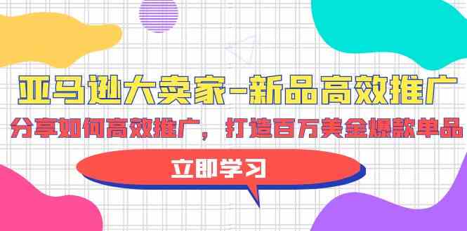 （9945期）亚马逊 大卖家-新品高效推广，分享如何高效推广，打造百万美金爆款单品-777网创网