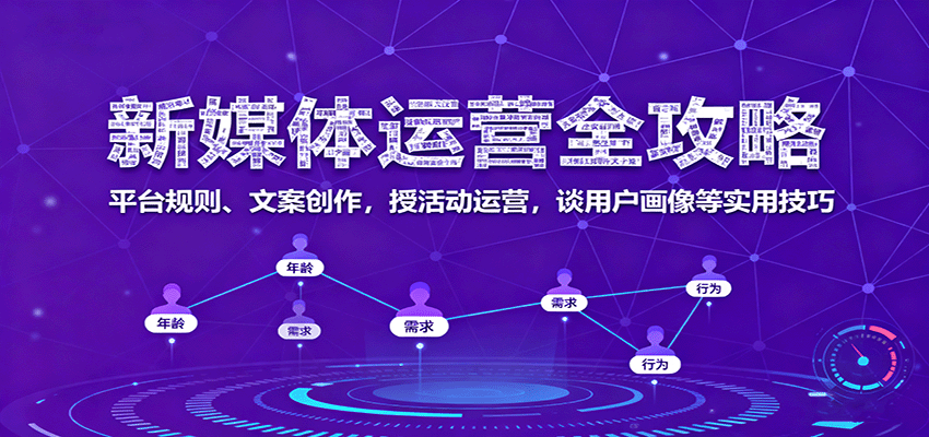 新媒体运营全攻略：平台规则、文案创作，授活动运营，谈用户画像等实用技巧-777网创网