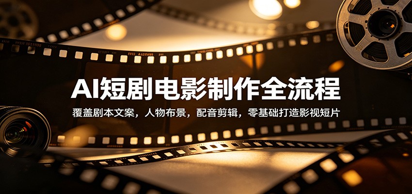 AI短剧电影制作全流程：覆盖剧本文案，人物布景，配音剪辑，零基础打造影视短片-777网创网