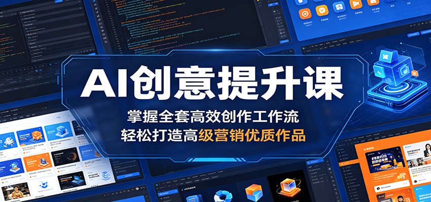 AI创意提升课：掌握全套高效创作工作流，轻松打造高级营销优质作品-777网创网