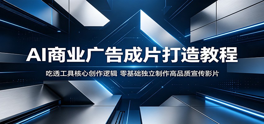 AI商业广告成片打造教程：吃透工具核心创作逻辑，零基础独立制作高品质宣传影片-777网创网