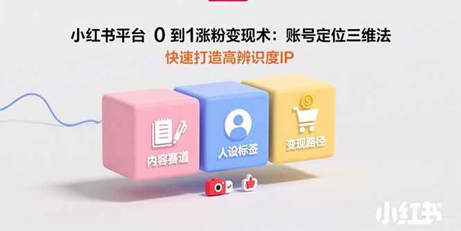 （15656期）小红书平台0到1涨粉变现术：账号定位三维法，快速打造高辨识度IP-777网创网