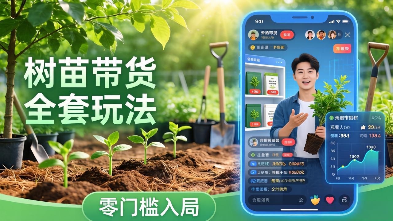 视频号AI树苗带货全套玩法：零门槛入局，掌握豆包、千问等AI工具制作树苗视频的全套流程-777网创网