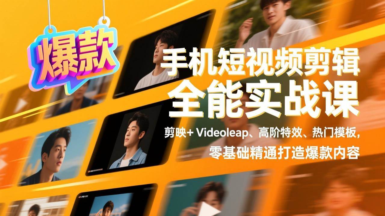 (17347期)手机短视频剪辑全能实战课,剪映+Videoleap、高阶特效、热门模板,零基础精通打造爆款内容 (17347期)手机短视频剪辑全能实战课,剪映+Videoleap、高阶特效、热门模板,零基础精通打造爆款内容