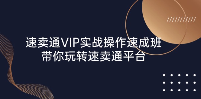 （10935期）速卖通 VIP实战操作-速成班，带你玩转速卖通平台（23节）-777网创网