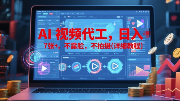 AI视频代工,日入7张+,不露脸,不拍摄(详细教程)-777网创网