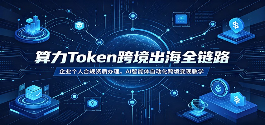 算力Token跨境出海全链路：企业个人合规资质办理，AI智能体自动化跨境变现教学-777网创网