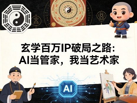玄学百万IP破局之路：AI当管家，我当艺术家-777网创网
