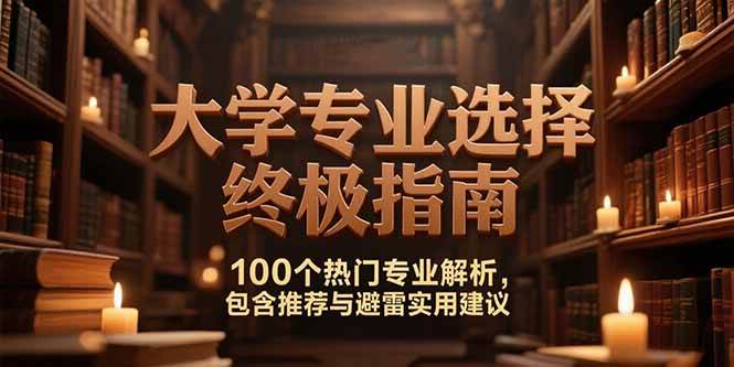 （15261期）付费文：大学专业选择终极指南,100个热门专业解析,包含推荐与避雷实用建议-777网创网