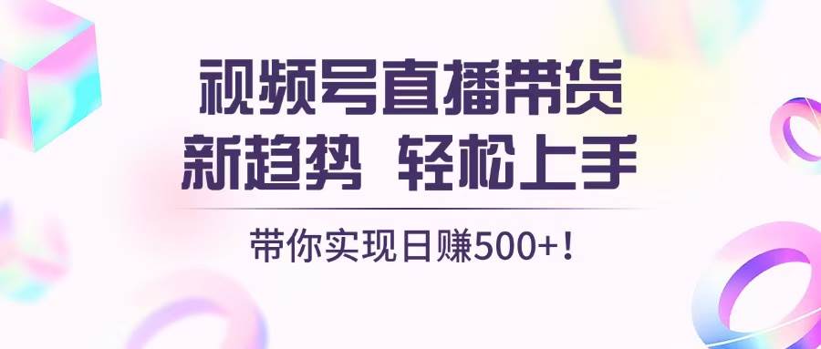 (13370期)视频号直播带货新趋势,轻松上手,带你实现日赚500+-777网创网