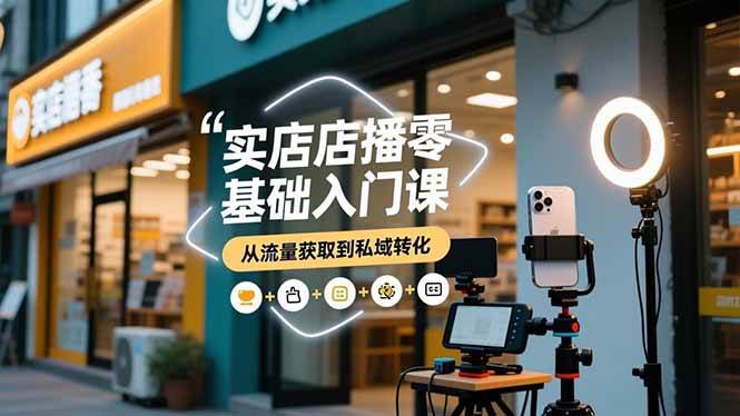 (16733期)实体店播零基础入门课,实体店+短视频+直播+微信生态+私域社群,从流量获取到私域转化 (16733期)实体店播零基础入门课,实体店+短视频+直播+微信生态+私域社群,从流量获取到私域转化
