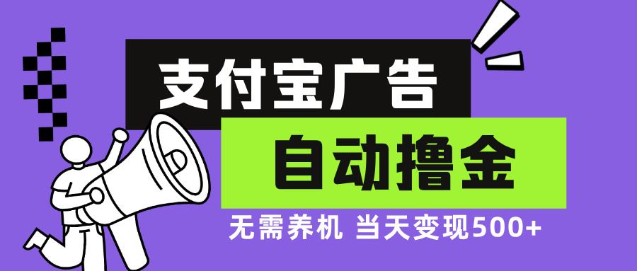 (13101期)支付宝广告全自动撸金,无需养机,当天落地500+-777网创网