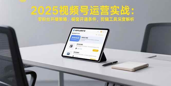 （15505期）2025视频号运营实战：零粉丝开播策略，橱窗开通条件，剪辑工具深度解析-777网创网