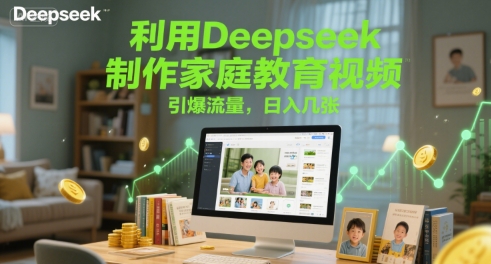 利用Deepseek制作家庭教育视频,引爆流量,日入几张-777网创网