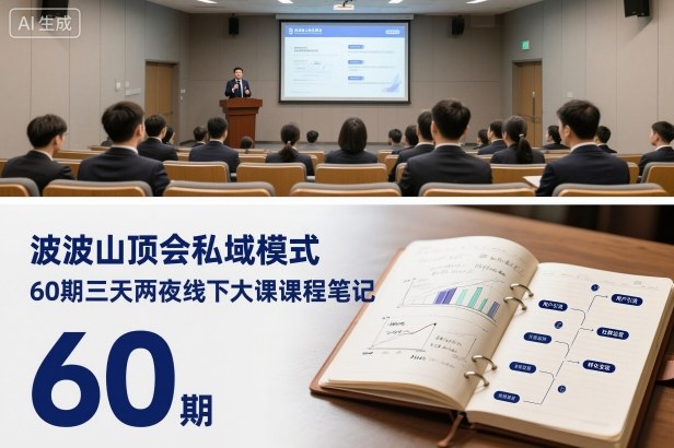 波波山顶会私域模式60期三天两夜线下大课课程笔记（文档）-777网创网
