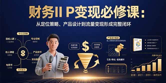 （15728期）财务IP变现必修课：从定位策略、产品设计到流量变现形成完整闭环-777网创网