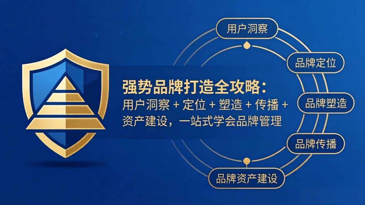 强势品牌打造全攻略：用户洞察 + 定位 + 塑造 + 传播 + 资产建设，一站式学会品牌管理-777网创网