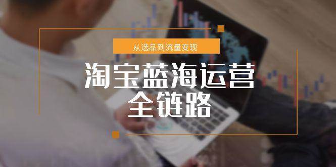 （15160期）淘宝蓝海运营全链路，从选品到流量变现，小类目突围完整方案-777网创网