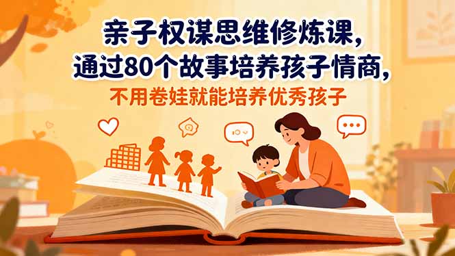 亲子权谋思维修炼课,通过80个故事培养孩子情商,不用卷娃就能培养优秀孩子-777网创网