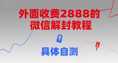 （15301期）外面收费2888的微信解封教程，具体自测-777网创网