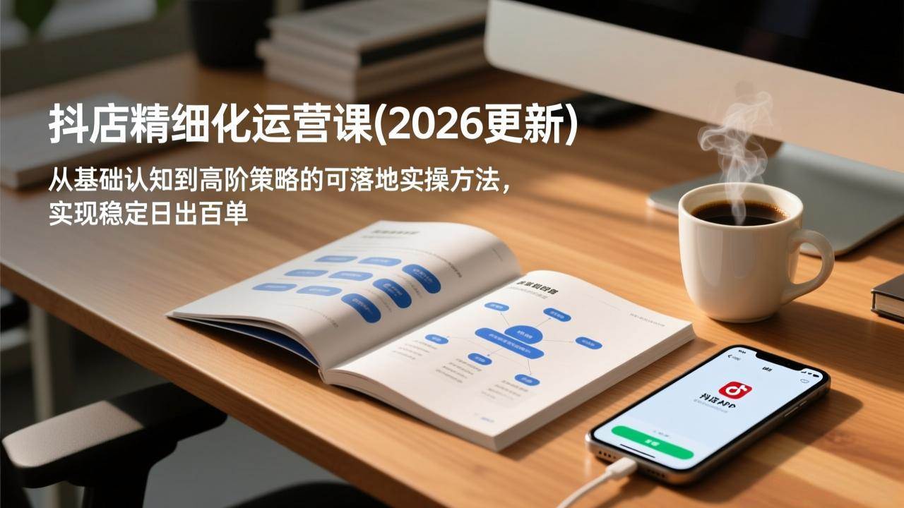 (17060期)抖店精细化运营课(2026更新),从基础认知到高阶策略的可落地实操方法,实现稳定日出百单-777网创网
