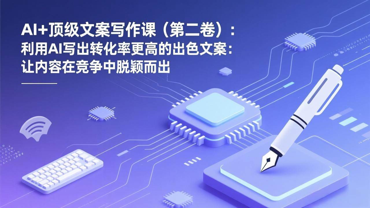 (17382期)AI+顶级文案写作课(第二卷):利用AI写出转化率更高的出色文案:让内容在竞争中脱颖而出-777网创网