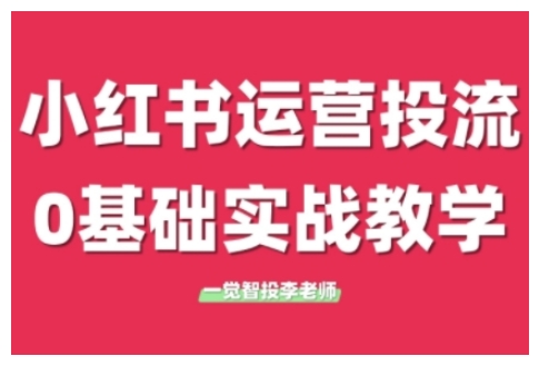 小红书运营投流，小红书广告投放从0到1的实战课，学完即可开始投放（更新26年）-777网创网