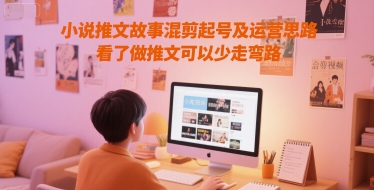 小说推文故事混剪起号及运营思路，看了做推文可以少走弯路-777网创网