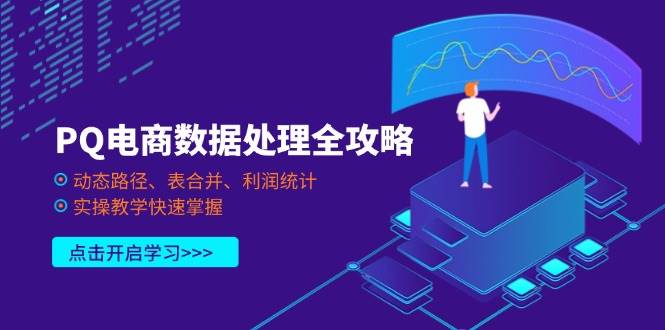 （14240期）PQ电商数据处理全攻略，动态路径、表合并、利润统计，实操教学快速掌握-777网创网