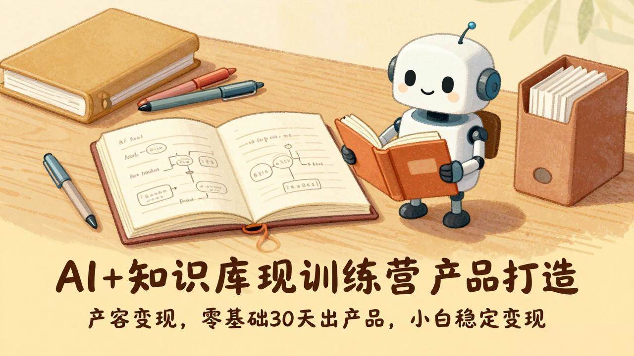 (17323期)AI+知识库变现训练营,产品打造、内容创作、全平台变现,零基础30天出产品,小白稳定变现-777网创网