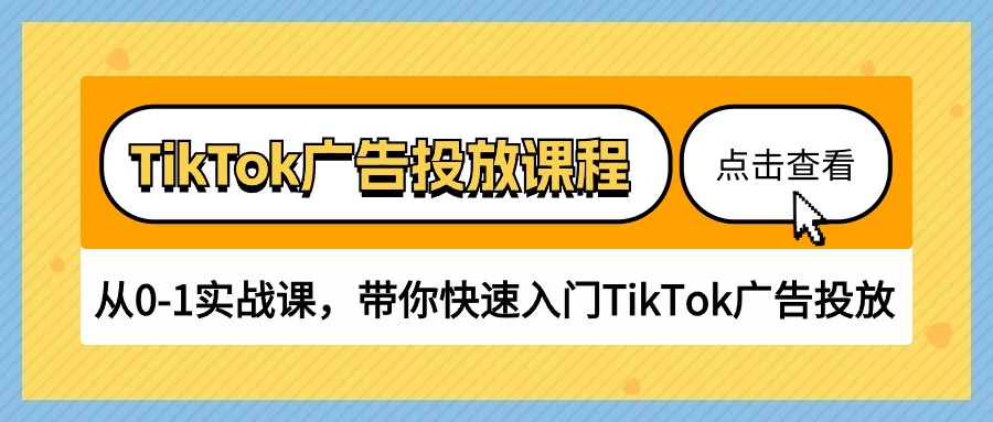 （10731期）TikTok广告投放课程，从0-1实战课，带你快速入门TikTok广告投放（30节课）-777网创网