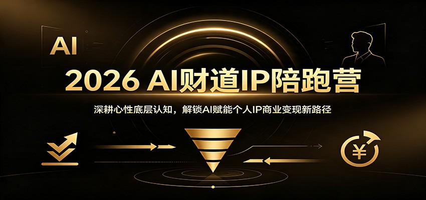 2026 AI财道IP陪跑营：深耕心性底层认知，解锁AI赋能个人IP商业变现新路径-777网创网